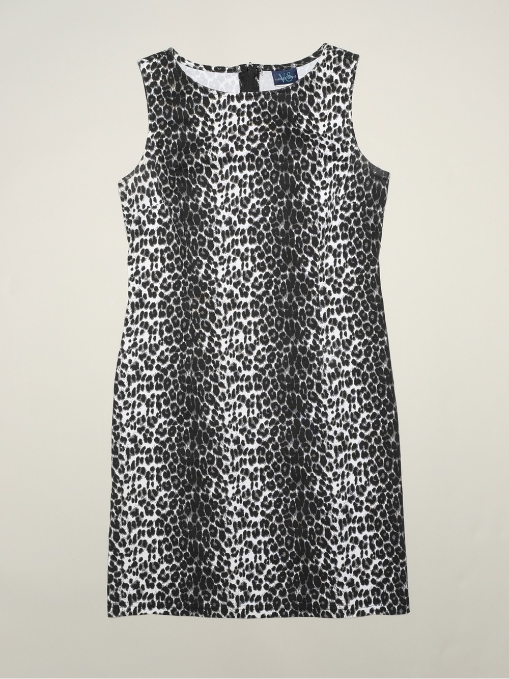 Vintage 90’s Leopard Print Sleeveless Sheath Dress Size 12